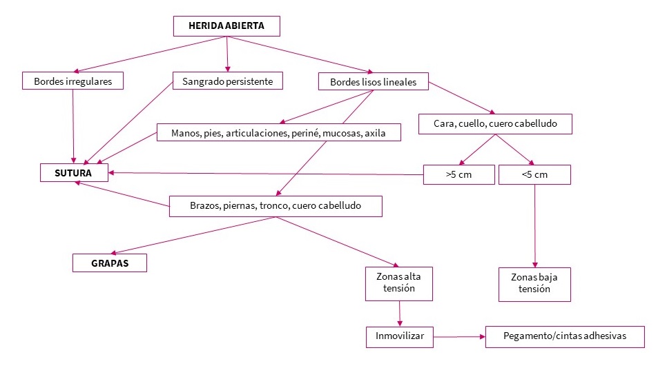 Figura 2. Algoritmo para el tratamiento de heridas en Atención Primaria